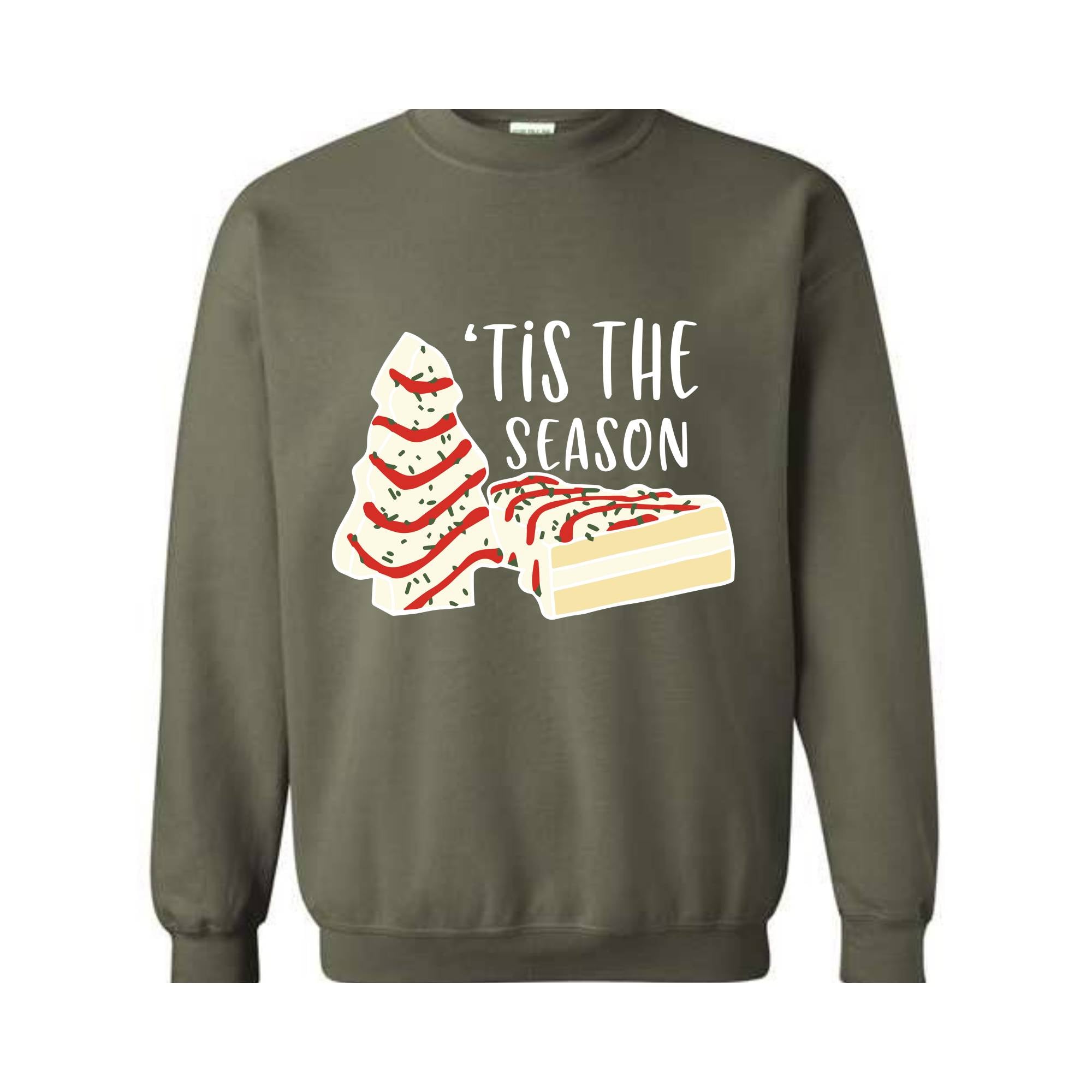 'Tis The Season Sweatshirt, Christmas Season Hoodie, Christmas Sweatshirt, Christmas Cake Sweater, Funny Christmas Gifts