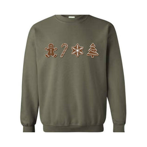 Gingerbread Sweatshirt, Christmas Sweatshirt, Christmas Sweater