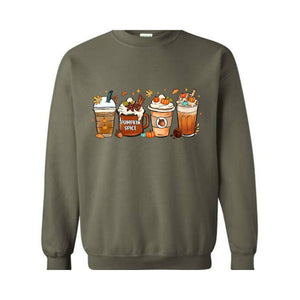 Fall Autumn Coffee Sweatshirt, Pumpkin Spice Sweatshirt, Coffee Lover Sweater, Autumn Sweatshirt, Thanksgiving Gift