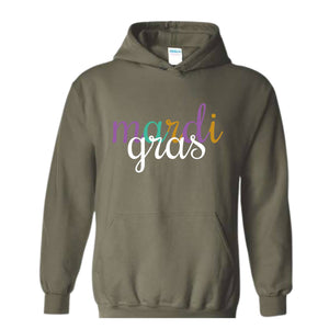 Retro Mardi Gras Hoodie, Mardi Gras Sweatshirt, New Orleans Sweatshirt, Fat Tuesday Outfit, Women Mardi Gras Sweatshirt, Mardi Gras Sweater