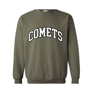 Team Mascot Sweatshirt, Comets Team Sweatshirt, Comets Football Sweatshirt, Comets Fan Tee, Comets School Sweatshirt, Comets Mascot Tee