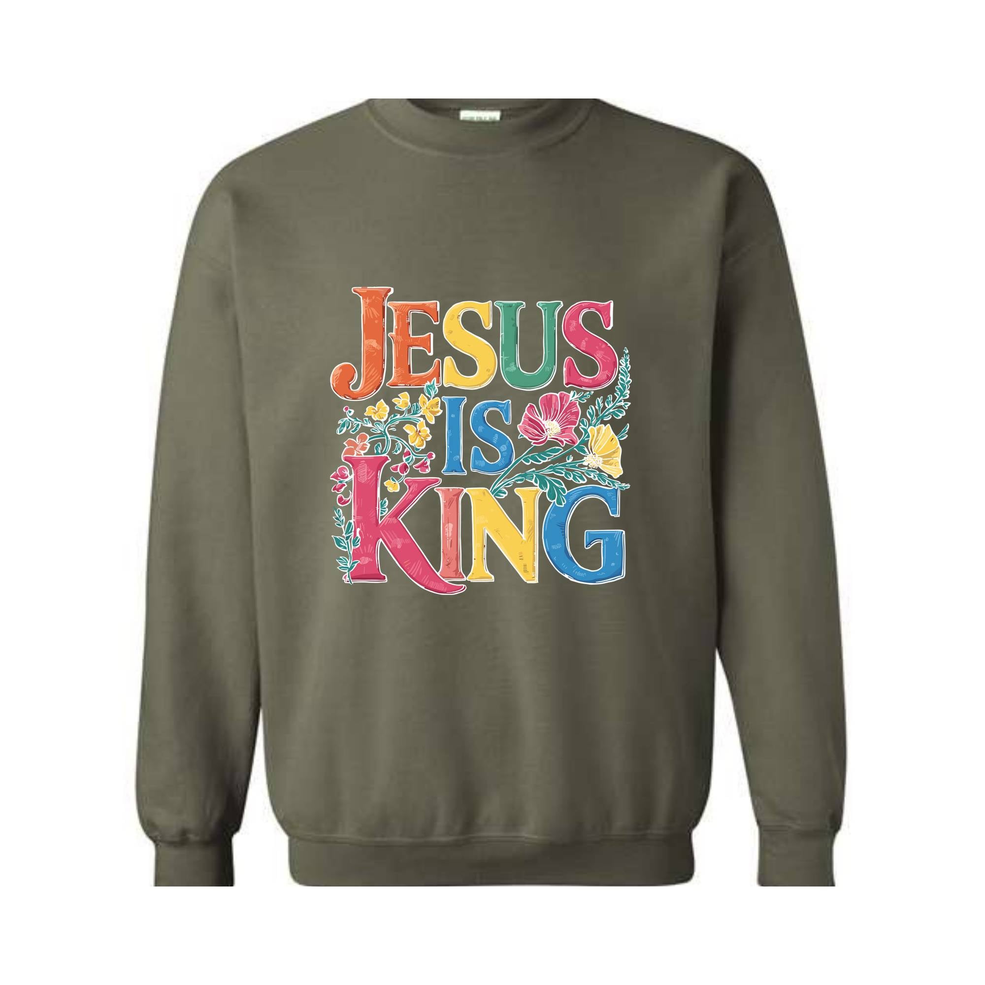 Jesus is King Sweatshirt, Aesthetic Christian Shirt, Bible Verse Shirt, Jesus Apparel, Religious Shirt, Christian Gifts