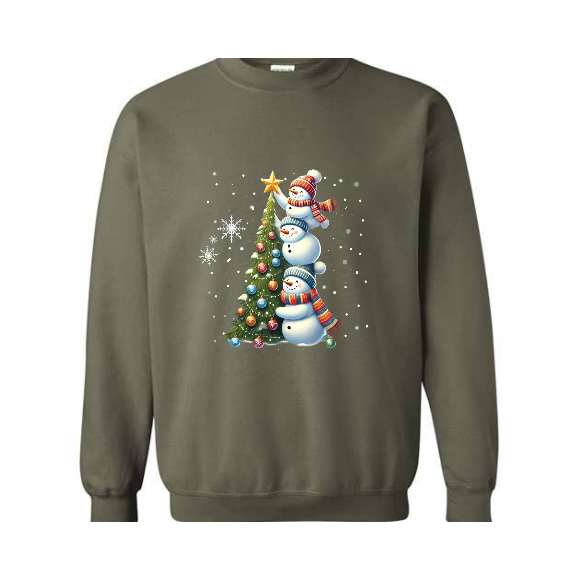 Cute Christmas Snowman Sweatshirt, Funny Christmas Snowman Sweater, Let it Snow Hoodie, Watercolor Winter Shirt, Snowman Shirt