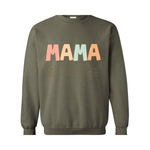 Custom Mama Easter Sweatshirt, Mama Sweatshirt With Kids Names, Happy Easter Sweater, Personalized Easter Day Sweater