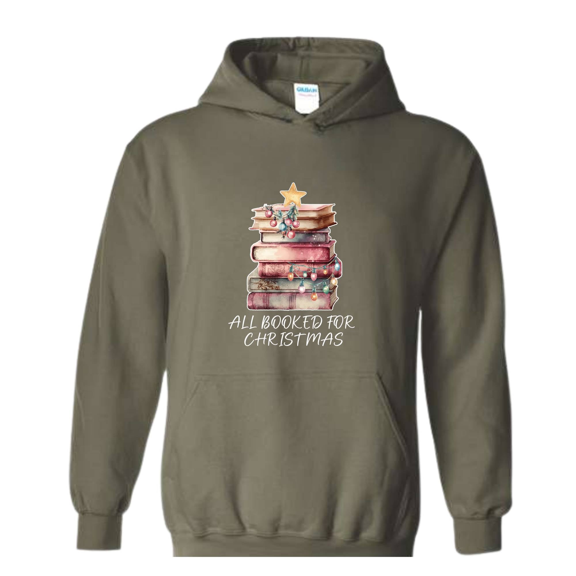 All Booked For Christmas Sweatshirt ,Book Lovers Christmas Sweatershirt ,Books Christmas Sweatshirt Giftt For Librarians