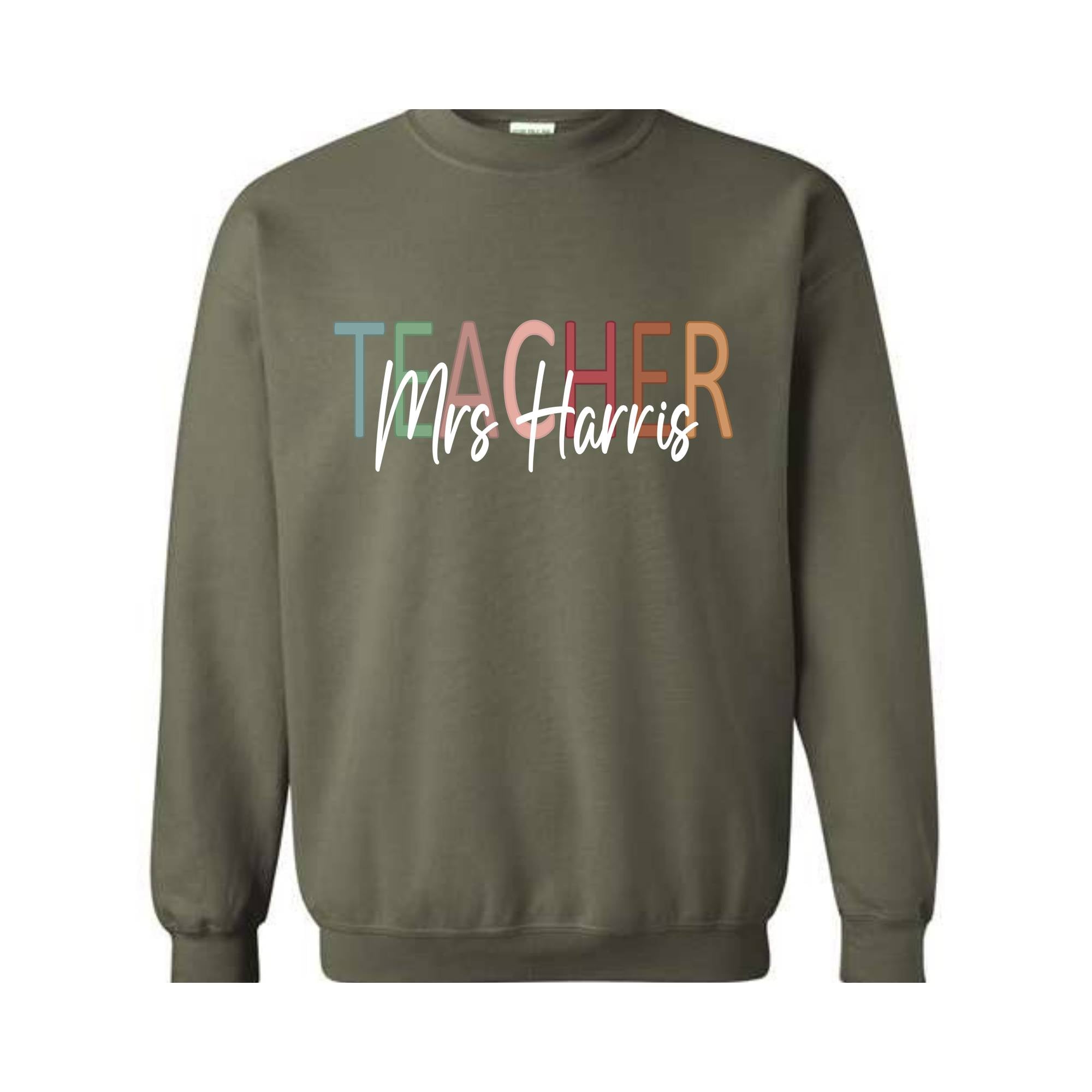 Custom Teacher Sweatshirt, Mrs Custom Name Sweatshirt, Cute Teacher Sweater, Teacher Appreciation Gifts