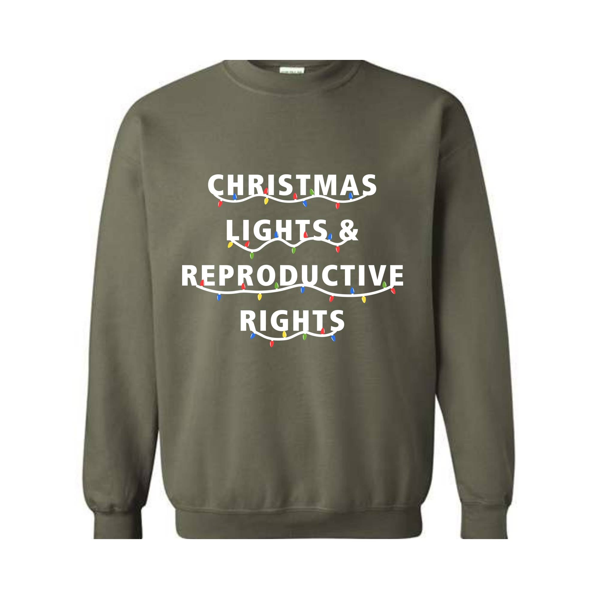 Christmas Lights & Reproductive Rights Sweatshirt, Abortion Rights Hoodie, Feminist Christmas Hoodie, Christmas Matching Shirt