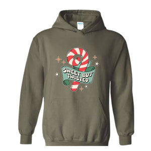 Sweet But Twisted Hoodie, Christmas Hoodie, Christmas Gifts, Christmas Candy Hoodie, Christmas Family Hoodie