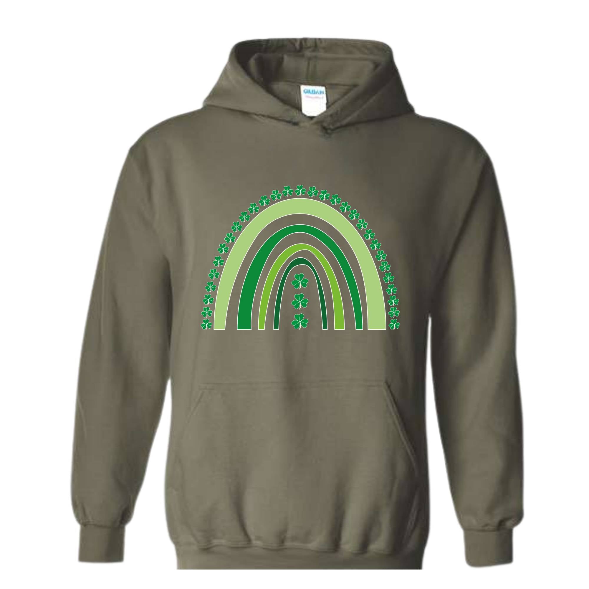 Rainbow Shamrock Sweatshirt, Rainbow Lucky Sweatshirt, St Patricks Hoodie, Patricks Day Sweatshirt, Rainbow Shamrock Lucky Irish Sweatshirt