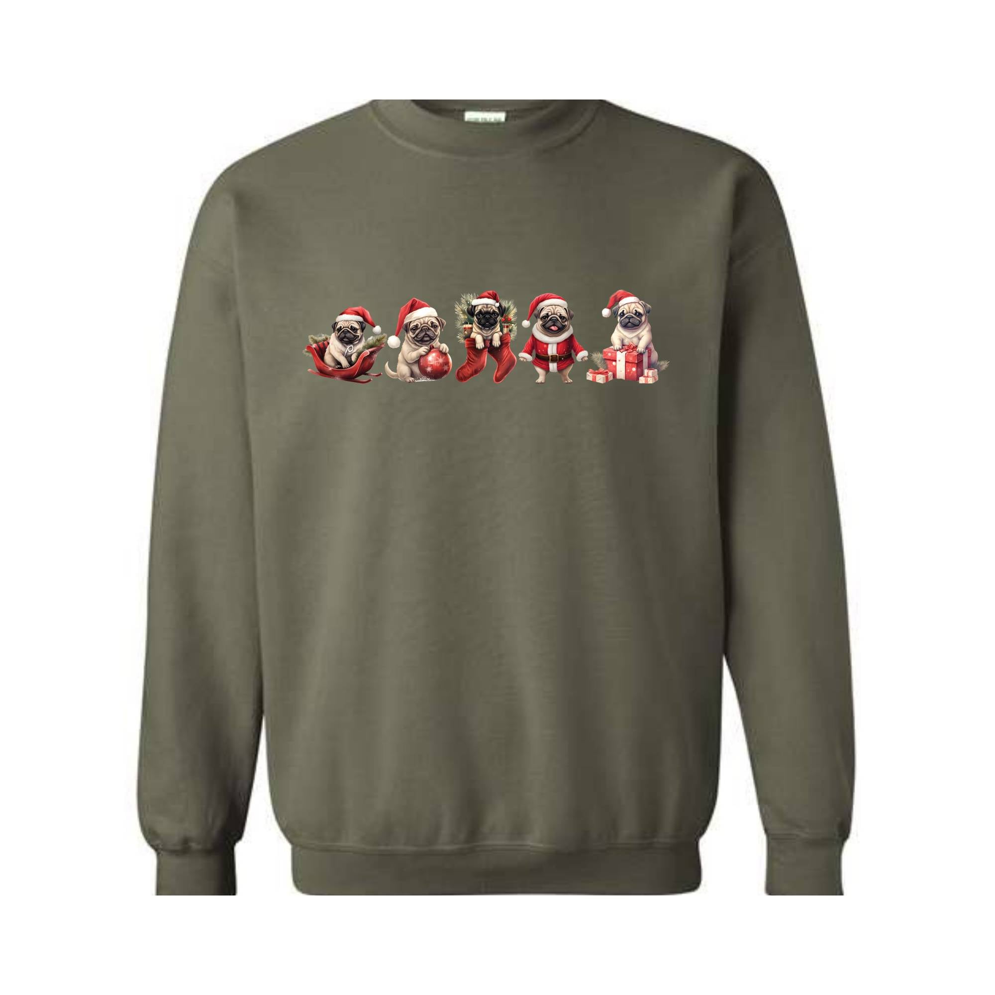 Funny Pug Christmas Sweatshirt, Dog Lover Sweatshirt, Pug Mom Sweatshirt, Holiday Sweatshirt, Christmas Pug Sweatshirt, Christmas Sweater