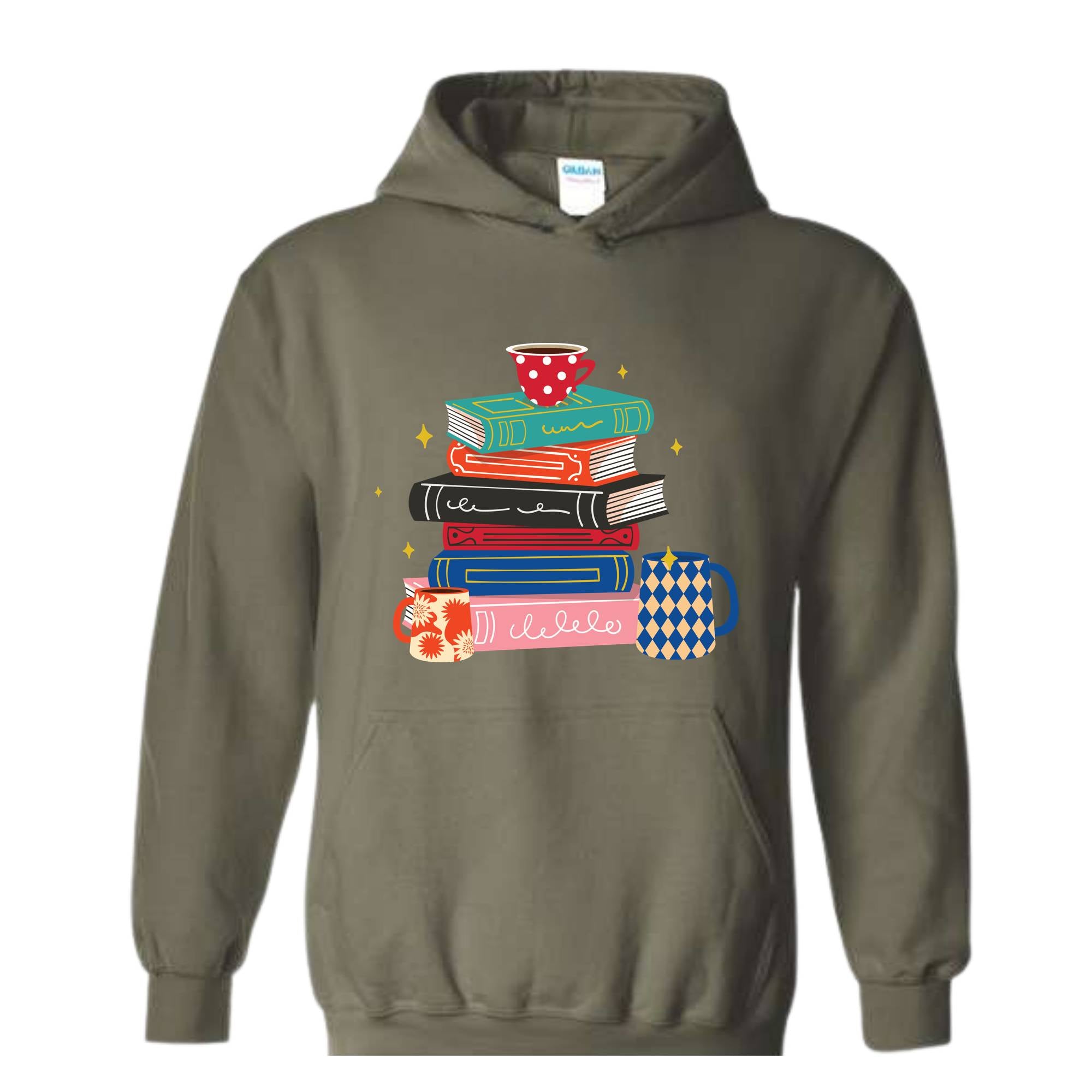 Coffee And Books Sweatshirt, Bookish Hoodie, Gift For Teacher, Librarian Sweater, Cute Books And Coffee Hoodie