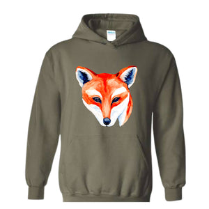 Fox Lover Sweatshirt, Cute Fox Sweatshirt, Fox Sweater, Fox Hoodie, Wild Animal Lover Sweatshirt, Animal Lover Sweatshirt