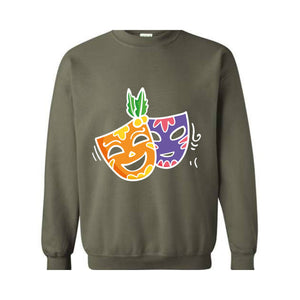 Mardi Gras Carnival Hoodie, Mardi Gras Sweatshirt, Mardi Gras Carnival Sweatshirt, Fat Tuesday Hoodie, Carnival Costume, Mardi Gras Apparel