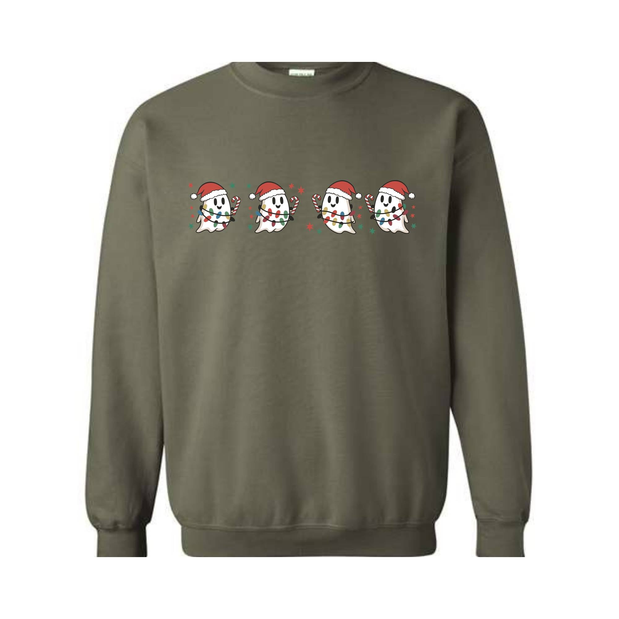 Cute Christmas Ghost Sweatshirt, Christmas Skeltons Hoodie, Funny Christmas Sweatshirt, Christmas Crewneck, Ghost Cake Christmas