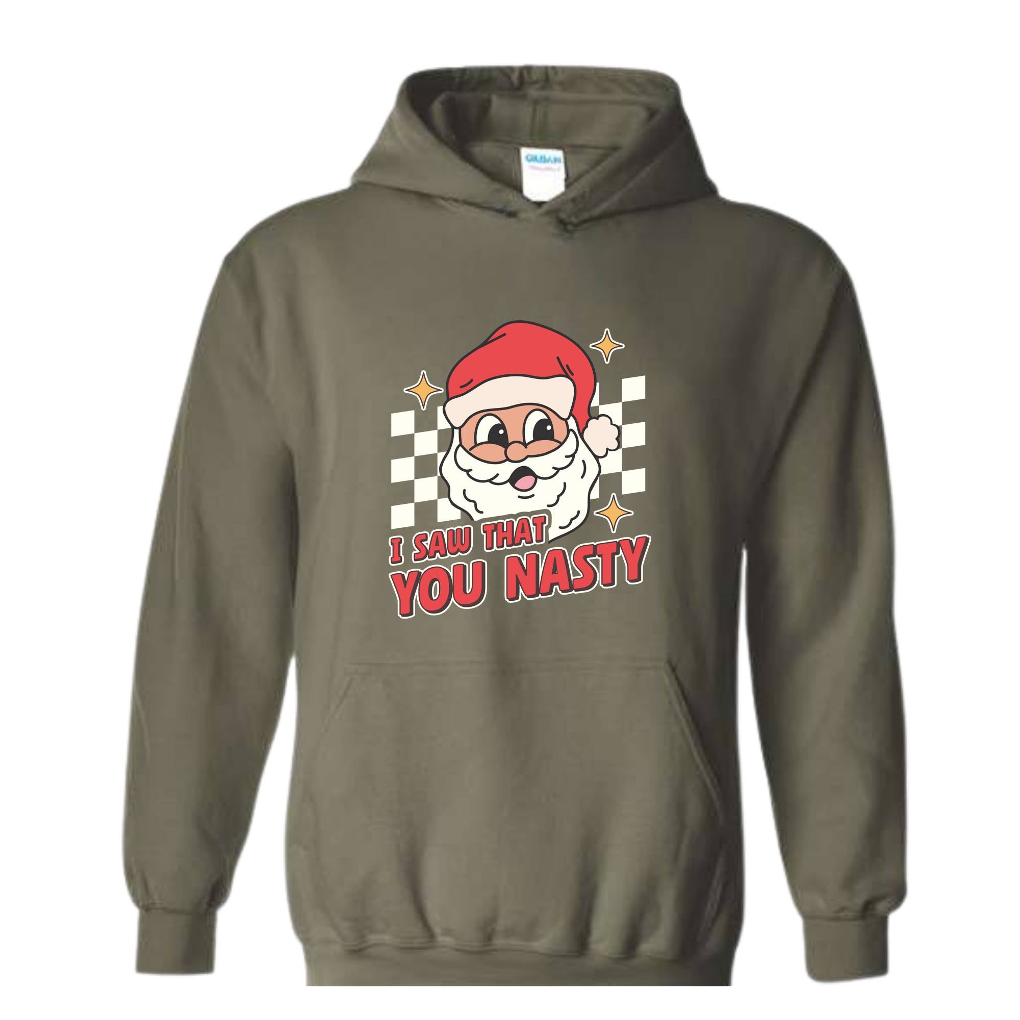 I Saw That You Nasty Hoodie, Christmas Hoodie, Santa Claus Hoodie, Christmas Gift Hoodie, Christmas Gifts