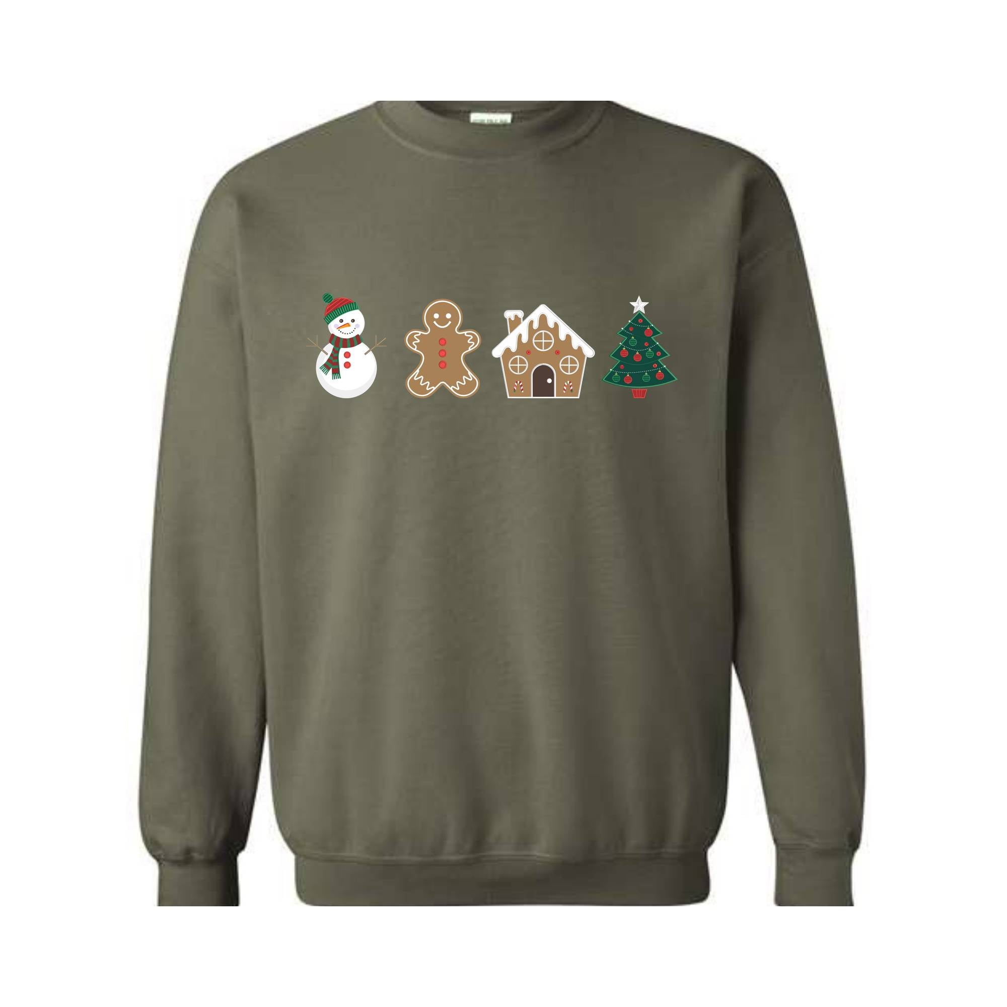 Cute Gingerbread Cookies Sweatshirt, Gift For Christmas