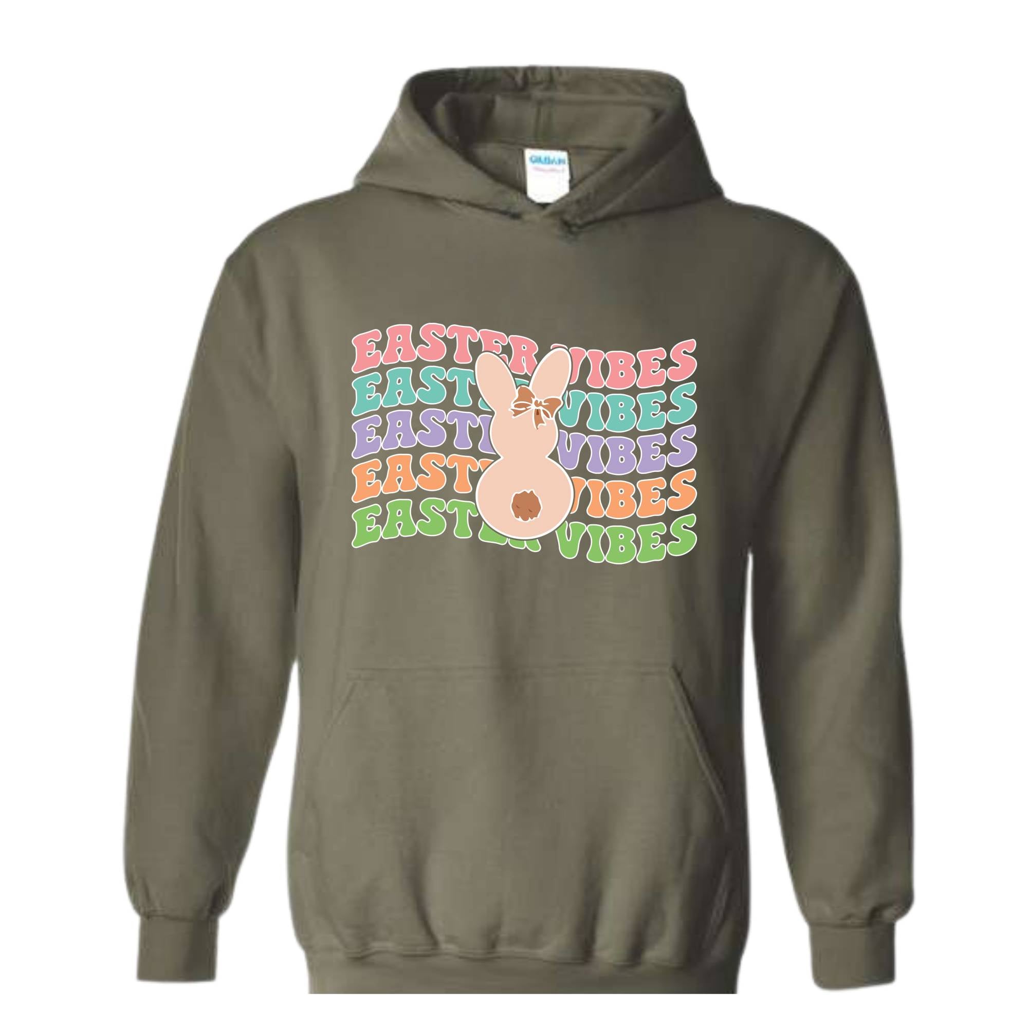 Easter Vibes Hoodie, Happy Easter Sweater, Easter Bunny, Easter Holiday Hoodie, Easter Gifts