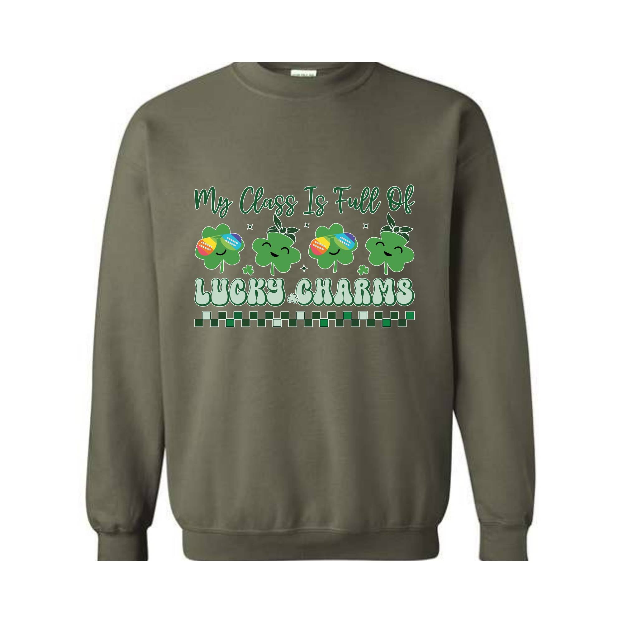 My Class Is Full Of Lucky Charms Sweatshirt, Teacher Patrick Day Sweatshirt, Irish Teacher Sweatshirt, One Lucky Teacher, Shamrock Sweater