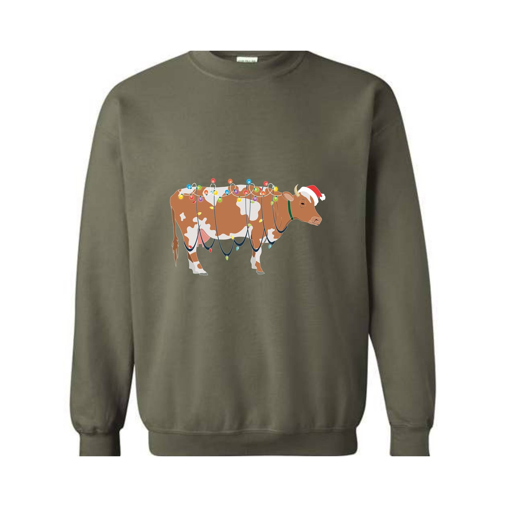 Christmas Cow Sweatshirt, Country Sweatshirt, Country Xmas Sweatshirt, Farm Christmas Sweatshirt, Cow Lover Sweatshirt, Christmas Gift