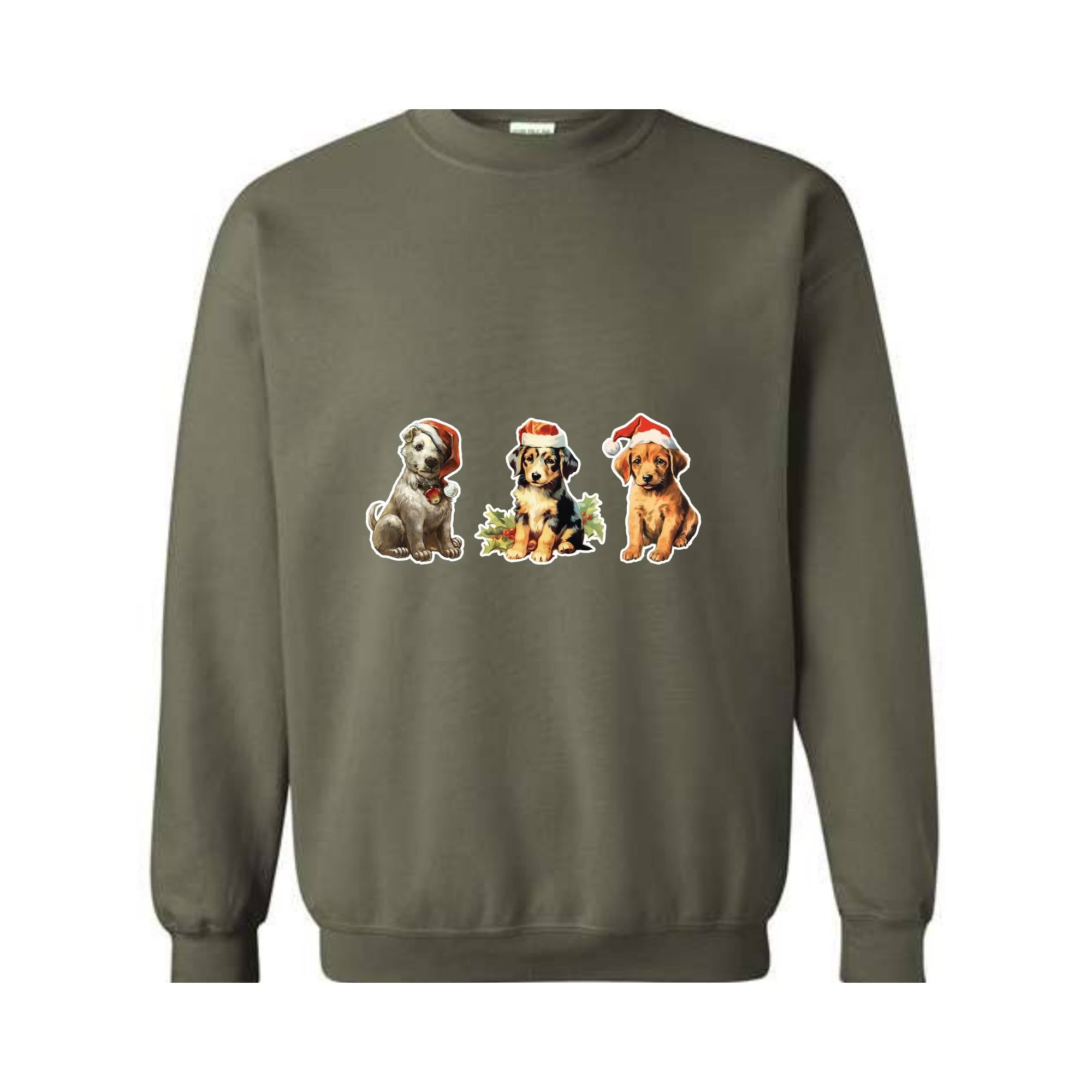 Christmas Dogs Sweatshirt, Vintage Christmas Sweatshirt, Vintage Dogs Sweatshirt, Cute Christmas Dogs, Dog Lover Sweatshirt