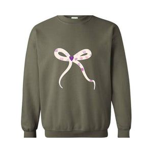 Cute Sweater , A bow sweatshirt , Lovely Sweater , Trendy Sweater , a Pink Bow Sweater , Holiday Sweater , New Year Sweater