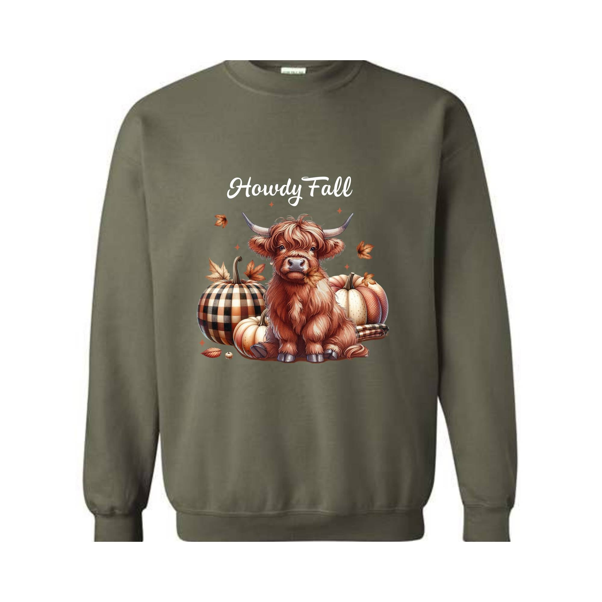 Howdy Fall Sweater, Heifer Sweatshirt, Cow Autumn Sweatshirt, Farm Animal Crewneck, Pumpkin Sweatshirt, It's Fall Y'all, Howdy Gift