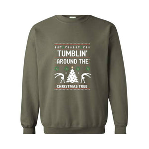 Tumblin' Around the Christmas Tree Sweatshirt, Gymnastics Gifts