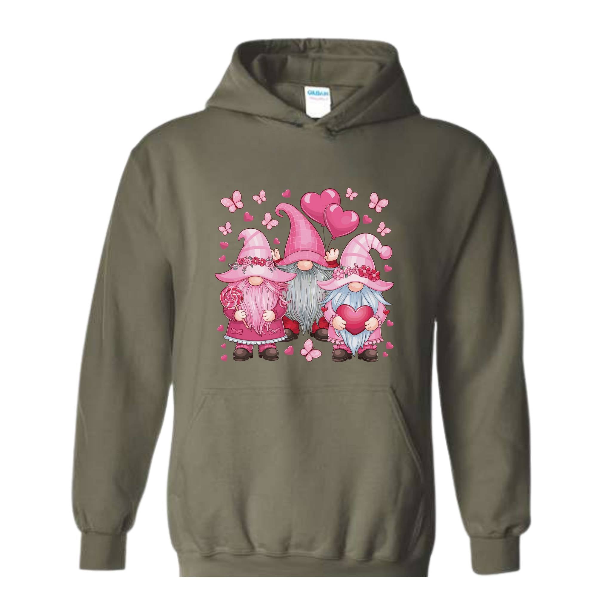 Gnomes Valentines Day Hoodie , Gnome Hearts Sweatshirt, Valentines Day Shirts for Women, Valentines Day Gift, Cute Gnome Sweatshirt