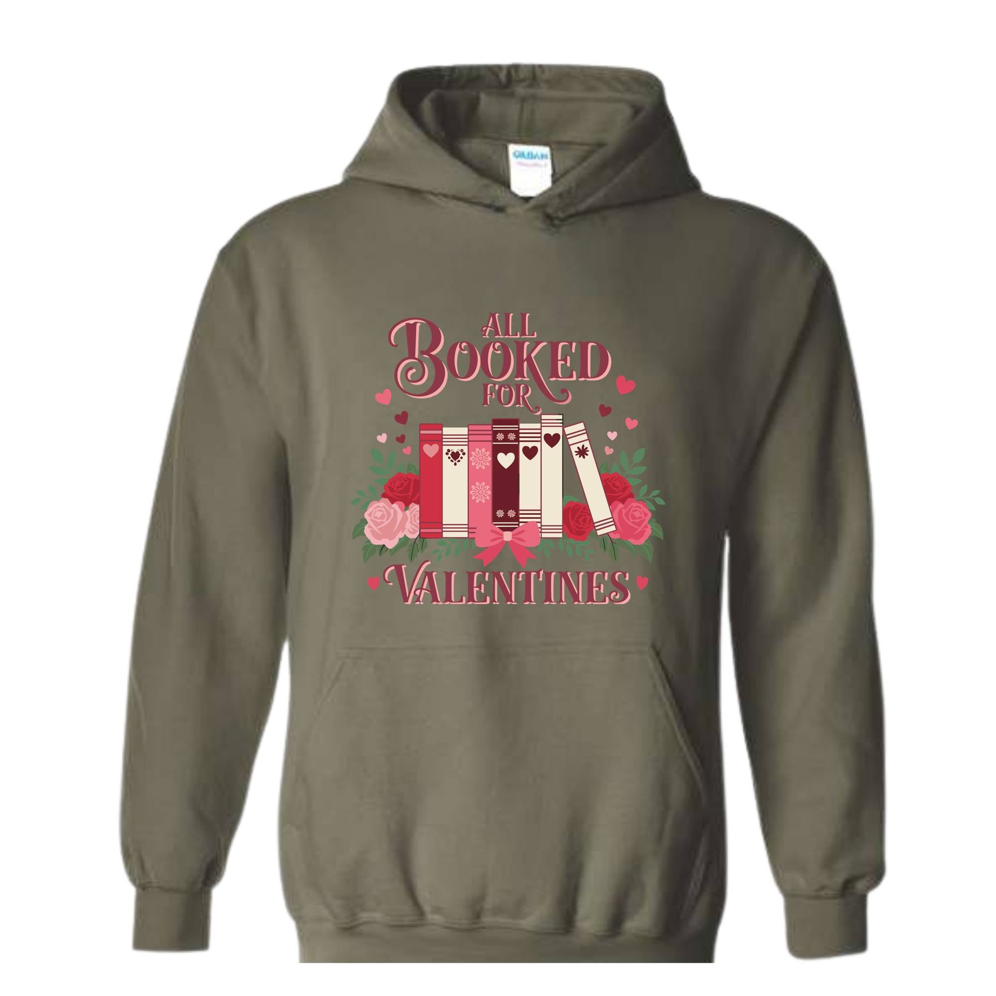 All Booked for Valentines Sweatshirt, Reading Teacher Valentine's Day Hoodie, Librarian Gift, Bookish Valentine, Bookworm Hoodie, Book Lover