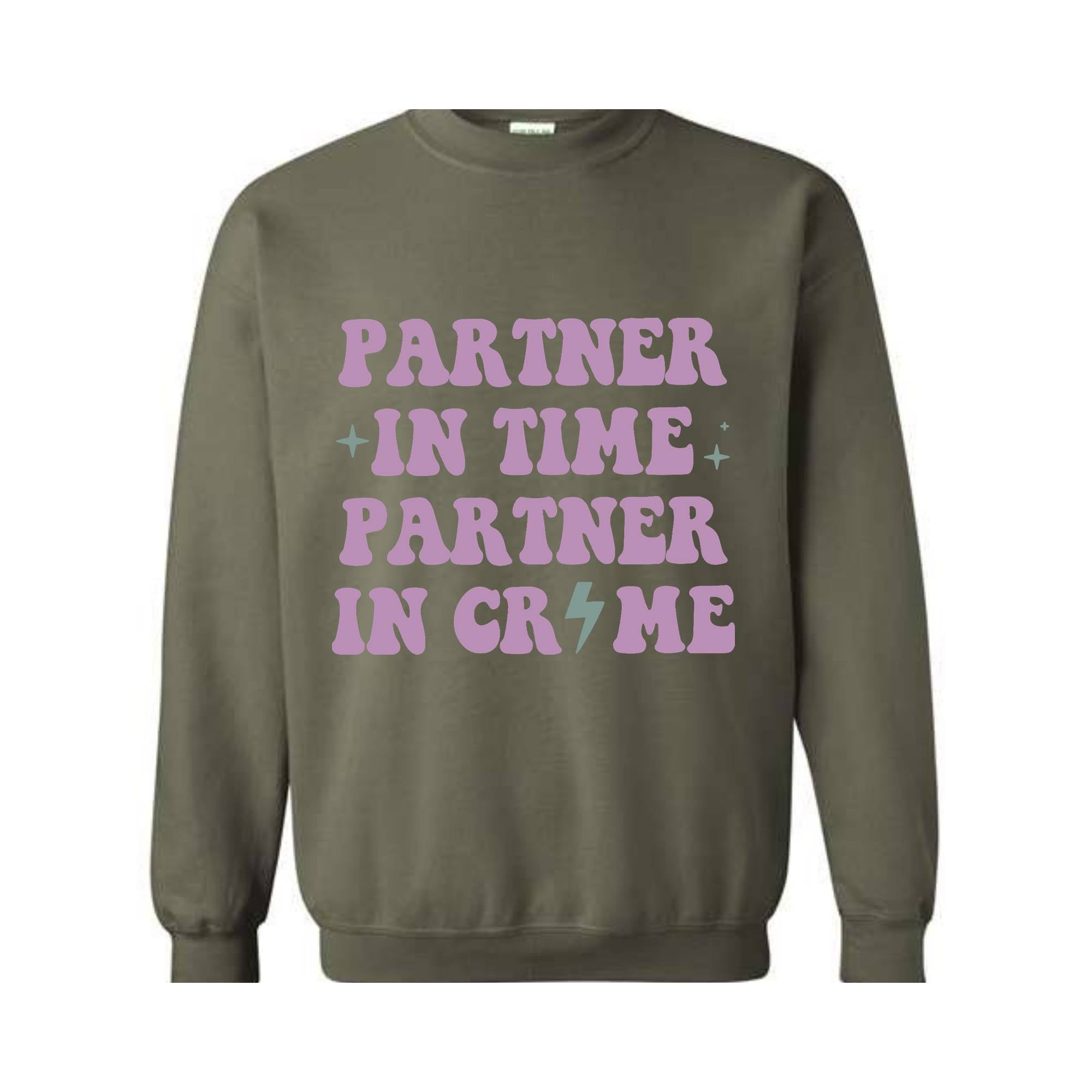 Partners In Crime Sweatshirt, Womens Funny Sweatshirt, Matching With Bestie Sweater