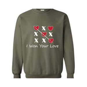 I Won Your Love Sweatshirt, Pink XOXO Valentines Day Sweatshirt, Cute Valentines Day, Trendy Valentines Day, X Love X Love Sweatshirt