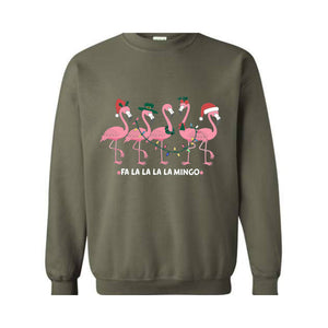 Flamingo Christmas Sweatshirt, Flamingo Hoodie, Cute Flamingo Hoodie, Christmas Gifts, Flamingo Lovers Hoodie, Flamingo Hoodie