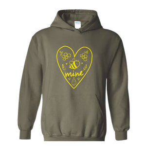 Bee Mine Sweatshirt, Valentine Couple Sweatshirt, Heart Sweatshirt, Valentine Matching Sweatshirt, Valentines Day Sweater