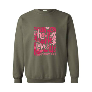 Retro Oh how He Loves Us Sweatshirt, Boho Valentine Sweater, Valentine , Christian Valentine Sweatshirt, Valentine Jesus Shirt