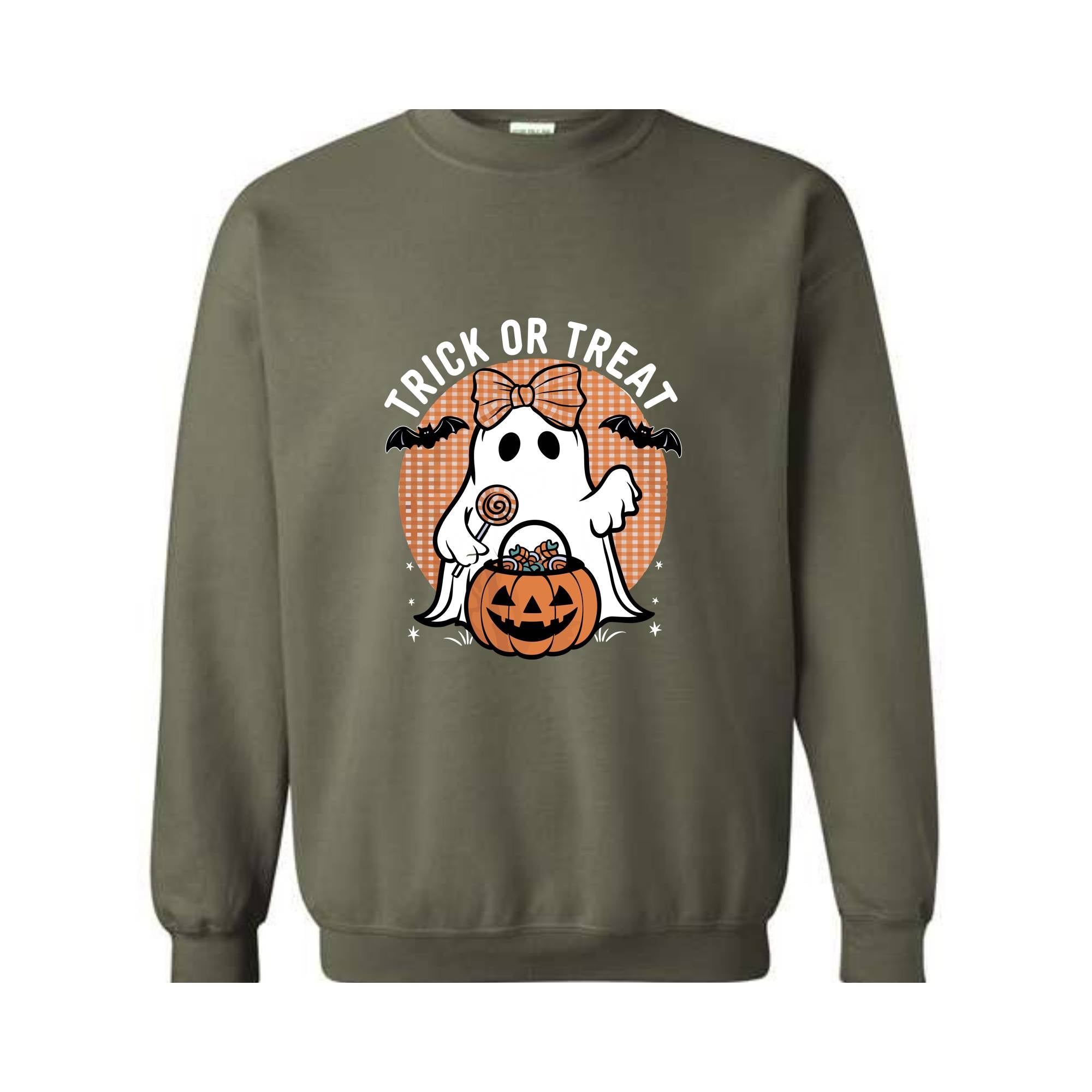 Trick Or Treat Sweatshirt, Retro Halloween Shirt, Halloween Gift, Ghost Sweatshirt, Halloween Costume, Fall Sweater, Spooky Season Tee