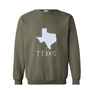 Texas Sweatshirt, States Sweatshirt, Texas Lover Sweatshirt, Trendy Texas Sweatshirt, Texas Map Sweatshirt, Texas Travel Sweatshirt