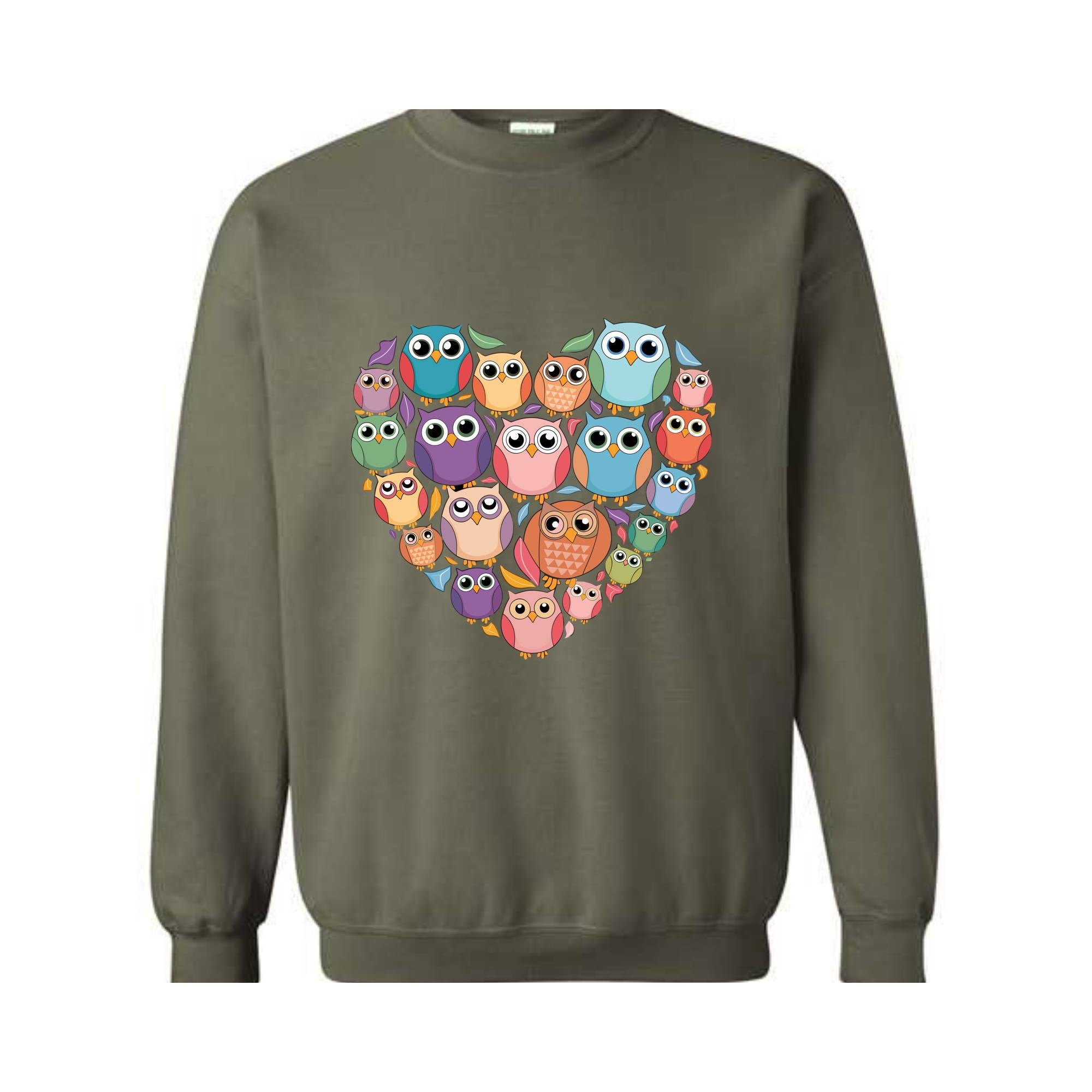 Owl Heart Sweatshirt,  Bird Nerd , Birdwatching , Birding Lover Tee, Ornithologist