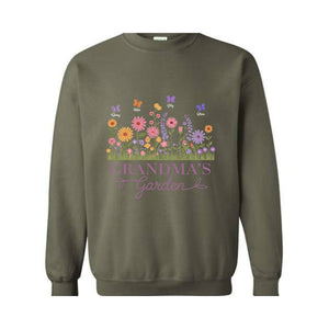 Grandma's Garden Sweatshirt, Birth Flowers With Kids Names Hoodie, Personalized Mom Hoodie, Custom Name Hoodie, Cute Grandma Hoodie