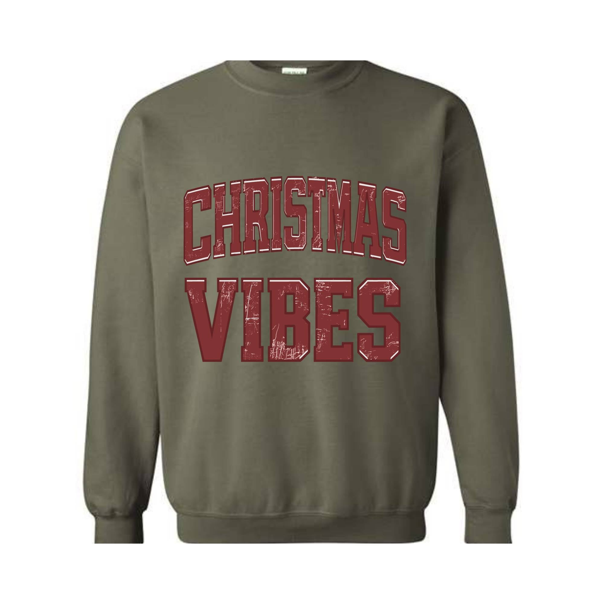 Christmas Vibes Christmas Sweatshirt, Retro Christmas Sweatshirt, Womens Christmas Sweatshirt, Holiday Sweater