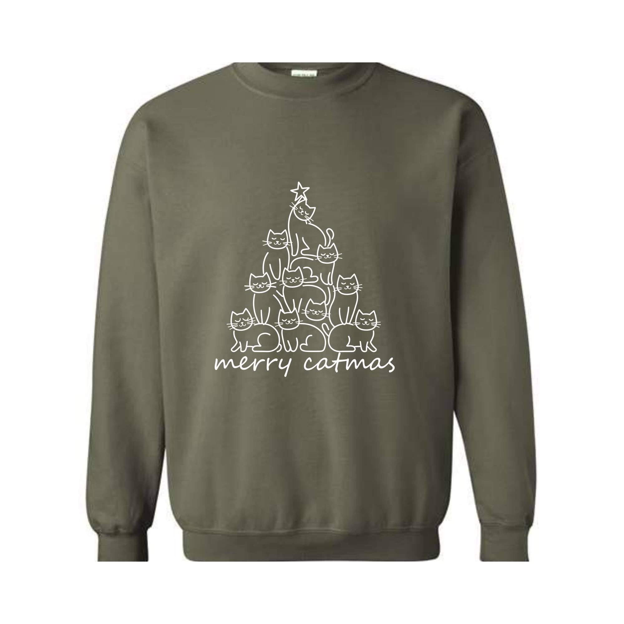 Merry Catmas Sweatshirt, Cat Lover Gift For Christmas, Christmas Sweat, Holiday Sweatshirt