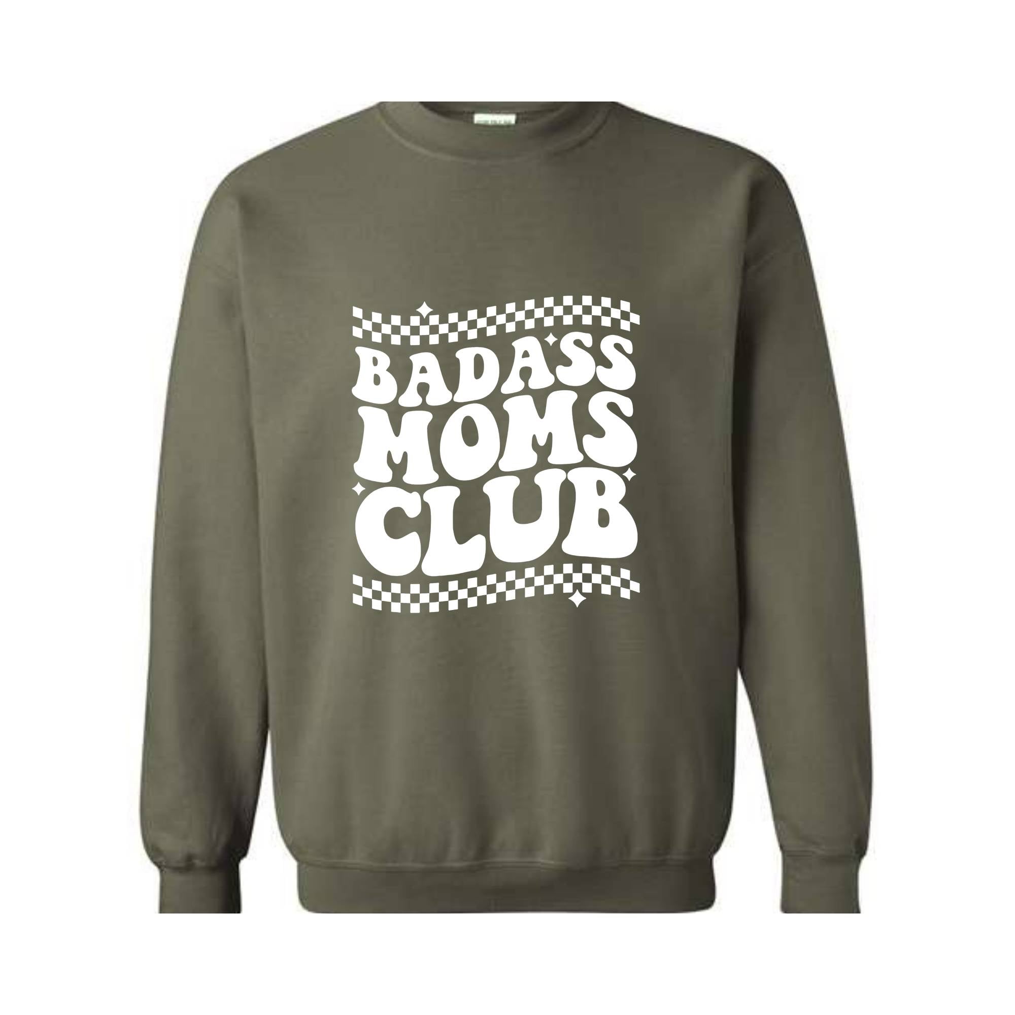 Badass Moms Club Sweat, Rock Moms Sweatshirt, Cool Moms Squad Shirt, Gothic Style Sweater, Rock n Roll Mama Pullover, Gift For Mom