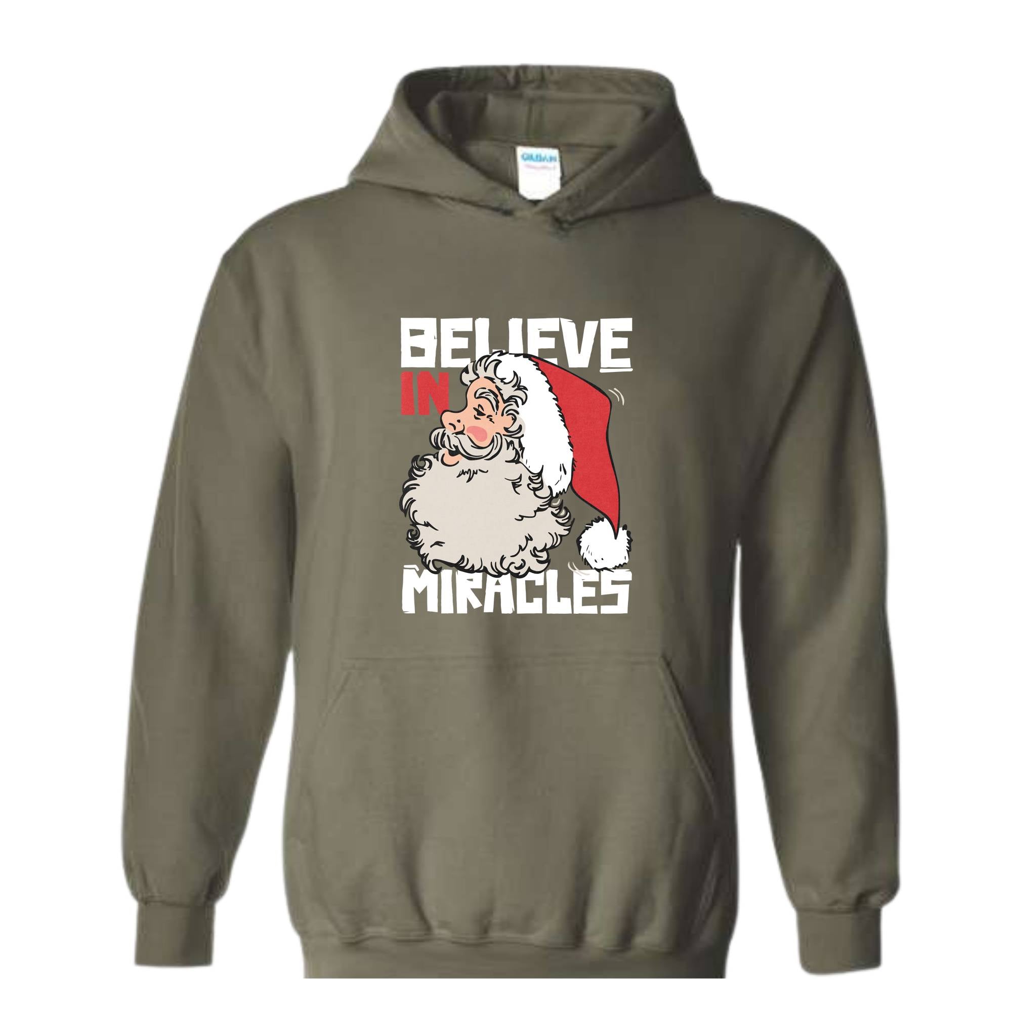 Believe In Miracle Hoodie, Christmas Hoodie, Christmas Gifts, Santa Claus Hoodie, Santa Claus Hoodie, Christmas Hoodie