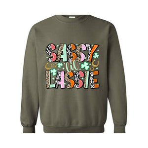 Sassy Lil Lassie Sweatshirt, St. Patrick's Day Sweatshirt, St. Patrick Hoodie, Feeling Lucky Sweatshirt, Shamrock Sweatshirt