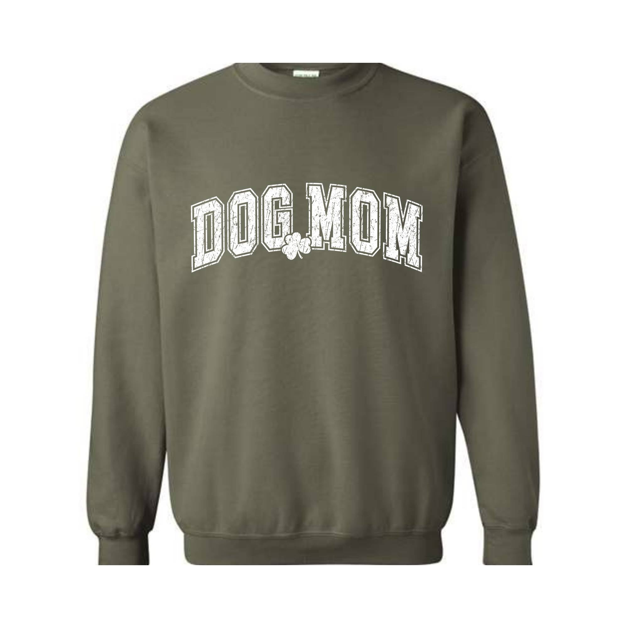 St. Patricks Day Dog Mom Sweatshirt, Lucky Dog Mom Sweatshirt, Shamrock Sweatshirt, Dog Mom Crewneck, Dog Owner Gift, Irish Sweatshirt