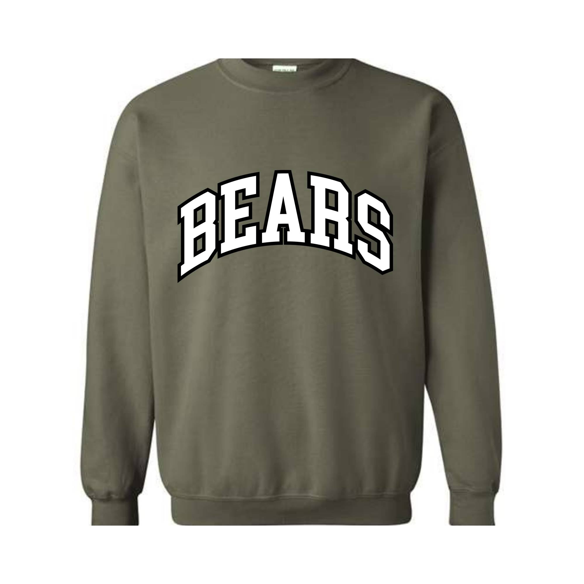 Team Mascot Sweatshirt, Bears Team Sweatshirt, Bears Team Spirit Sweatshirt, Bears Fan Tee, Bears School Sweatshirt, Bears School Spirit