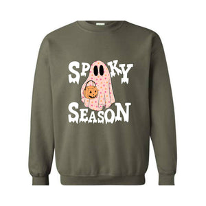 Spooky Season Ghost Sweatshirt, Ghost Sweatshirt, Halloween Favorite, Cute Ghost Sweatshirt, Halloween Gift, Spooky Season Shirt