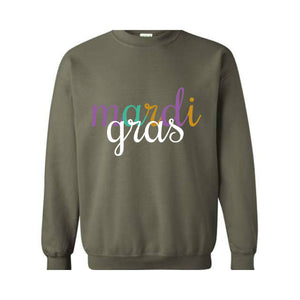 Retro Mardi Gras Hoodie, Mardi Gras Sweatshirt, New Orleans Sweatshirt, Fat Tuesday Outfit, Women Mardi Gras Sweatshirt, Mardi Gras Sweater