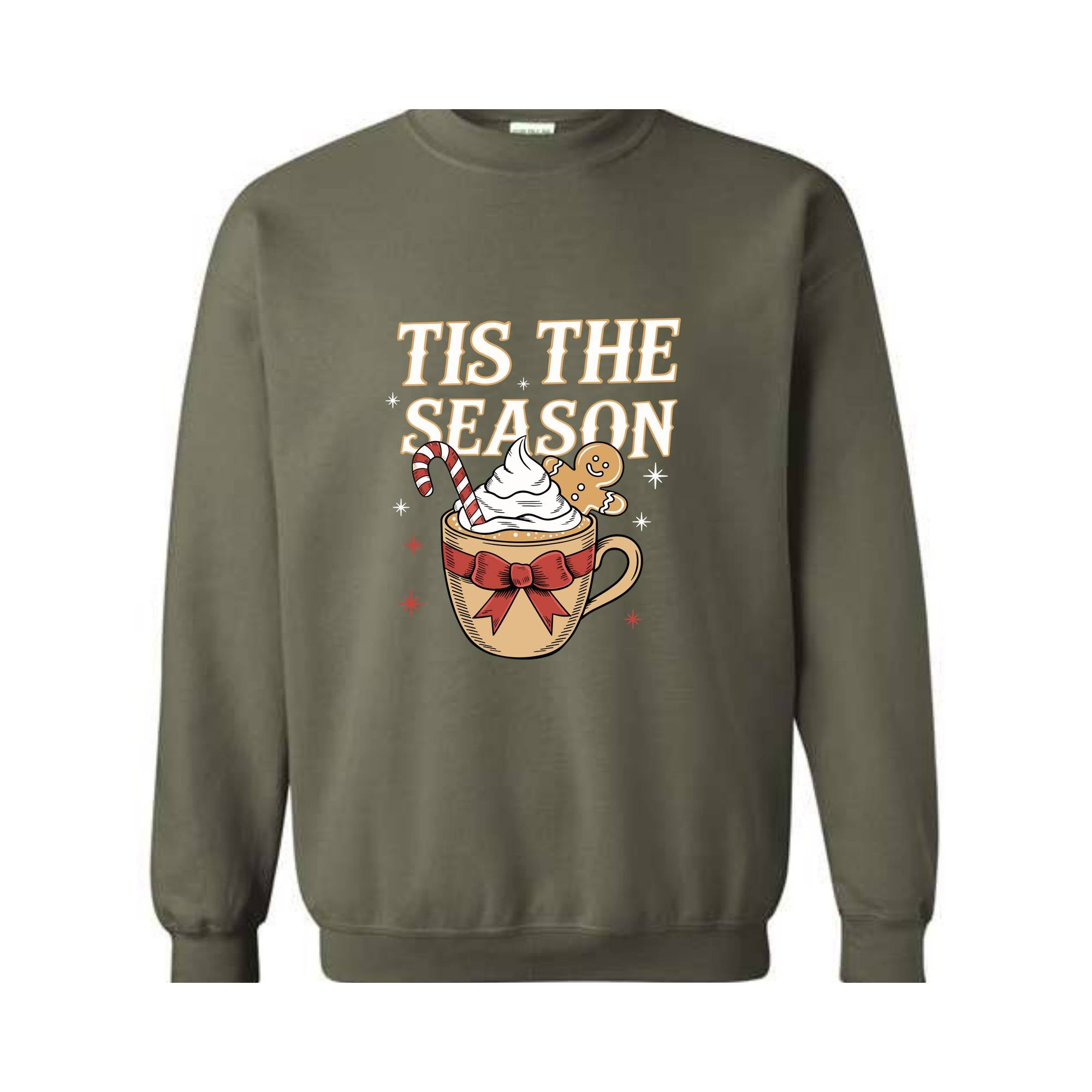 Tis the Season Sweatshirt, Christmas Coffee Sweat, Cute Christmas Sweatshirt, Gift for Mom