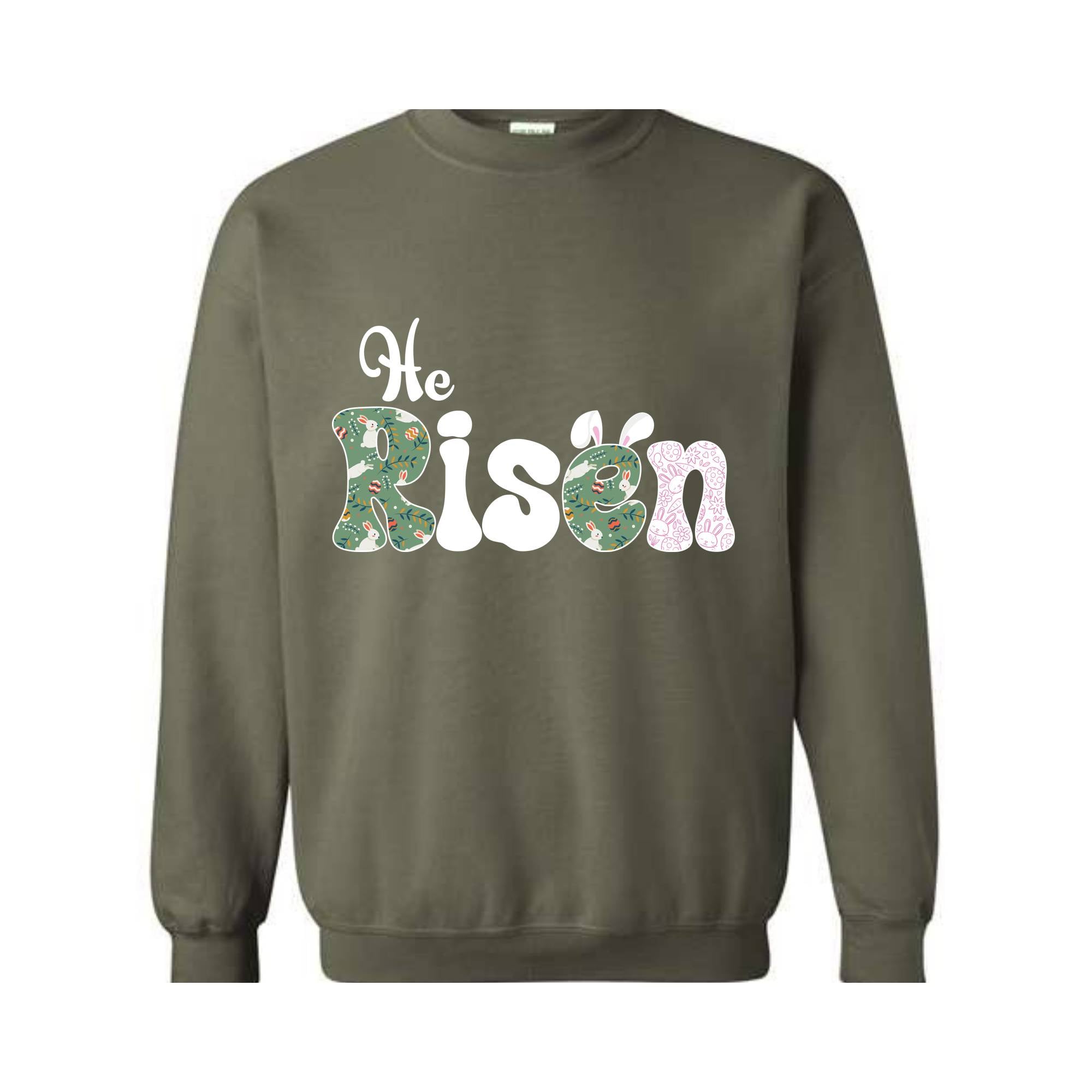 He Is Risen Easter Sweatshirt, Risen Sweatshirt, Easter Bible Verse Hoodie, Retro Easter Hoodie, Religious Sweatshirt, Christian Apparel