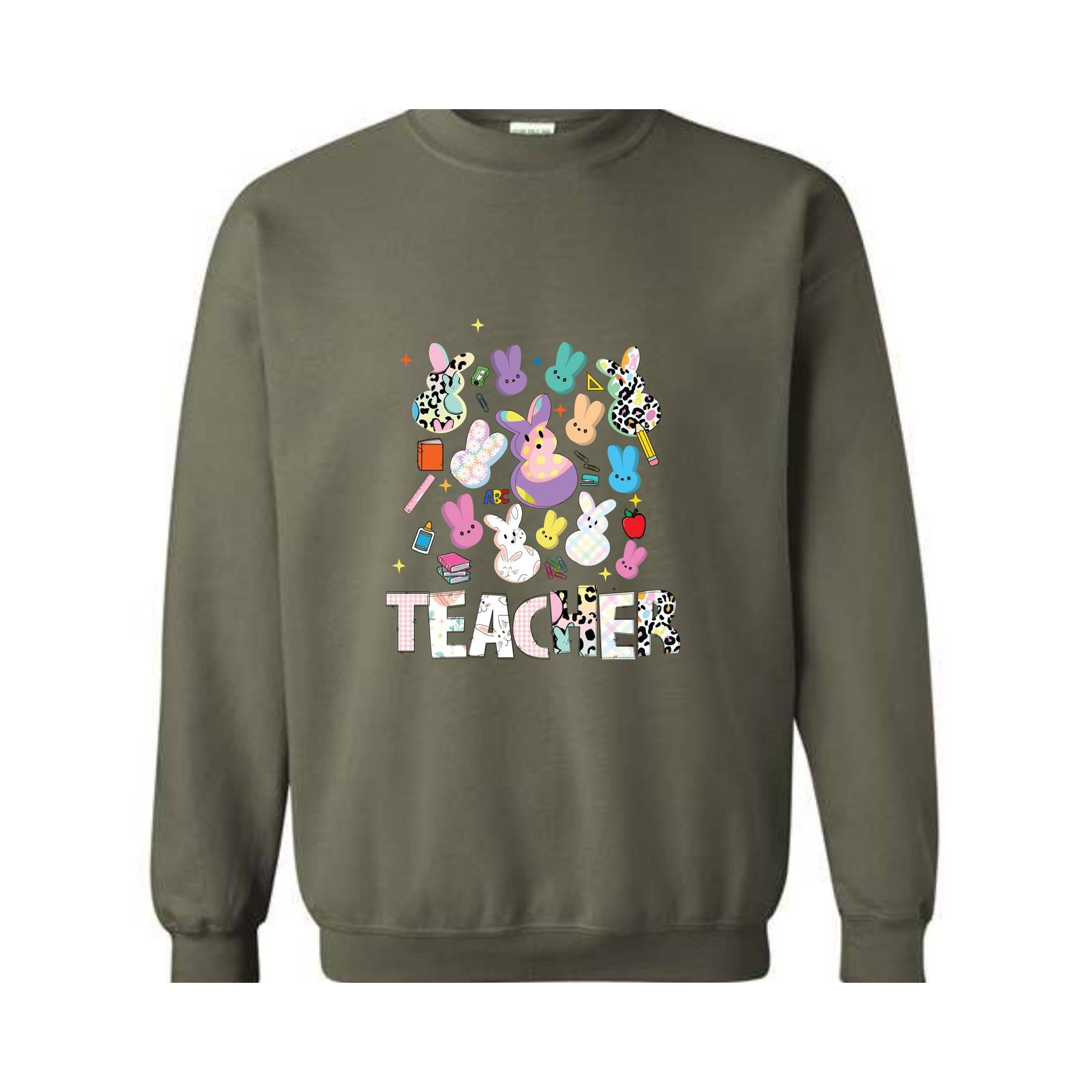 Teacher Easter Peeps Sweatshirt,Teacher Appreciation Hoodie, Gift For Teacher, Teaching Favorite Peeps Sweatshirt